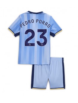 Tottenham Hotspur Pedro Porro #23 Auswärts Trikotsatz für Kinder 2024-25 Kurzarm (+ Kurze Hosen)